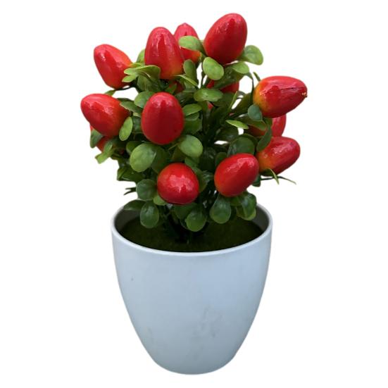 Искусственные растения в горшках, реалистичные поддельные мини-фрукты, дерево, центральное украшение для домашнего офиса