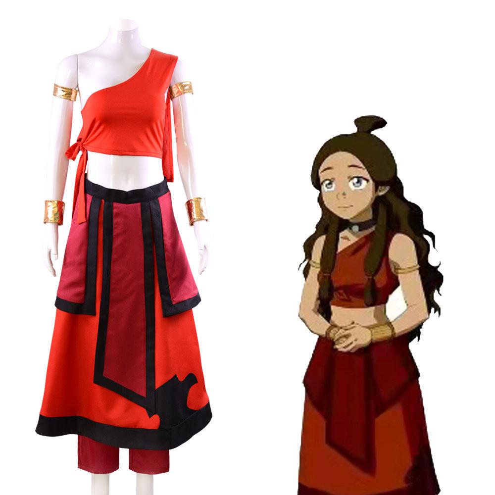 Avatar The Last Airbender Zuko Katara Bumi Aang Cosplay, Two-Dimensional Anime Role Play Full Outfit
