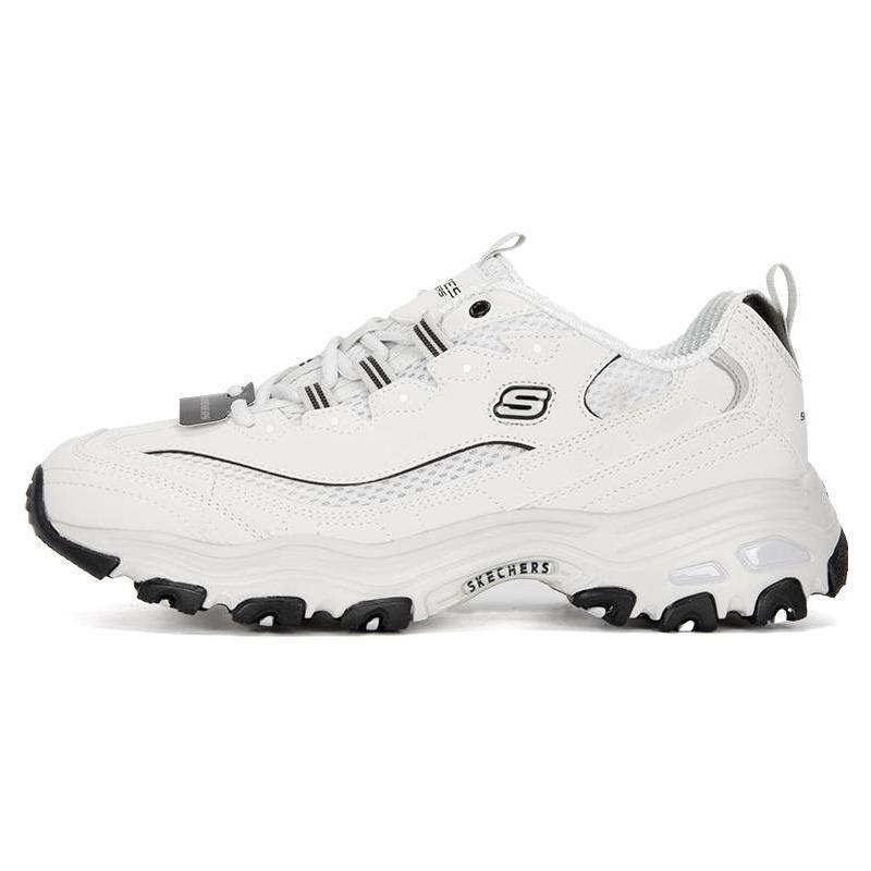 Skechers DLites 1.0 Panda Обувь Модная Универсальная Толстая Подошва Повседневная Увеличивающая Рост Низкие Кроссовки Папины Кроссовки Мужские Кроссовки Черный Белый 894193-LTGY