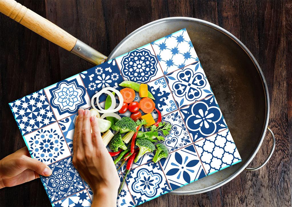 GLASS CUTTING BOARD STAND 40x30 MOSAIC