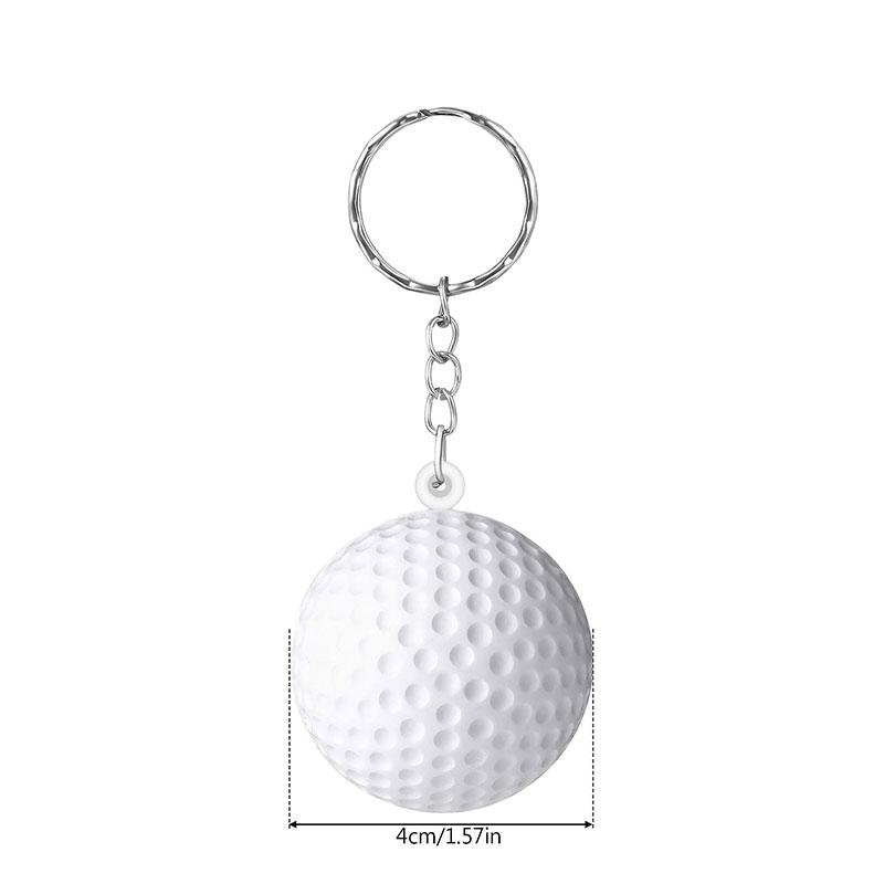 10Pcs Sports Keychain Car Key Chain Key Ring Golf Ball Pendant Keyring For Favorite Sportsman's Gift 4