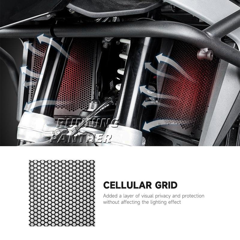 2023 2024 2025 Motorcycle Radiator Grille Guard Cover Oil Cooler Guard Protection Grille For BMW R1300GS ADV R 1300 GS Adventure