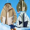 Outdoor Three-In-One Waterproof and Windproof Jacket with Color-Matching Removable Hood Jacket