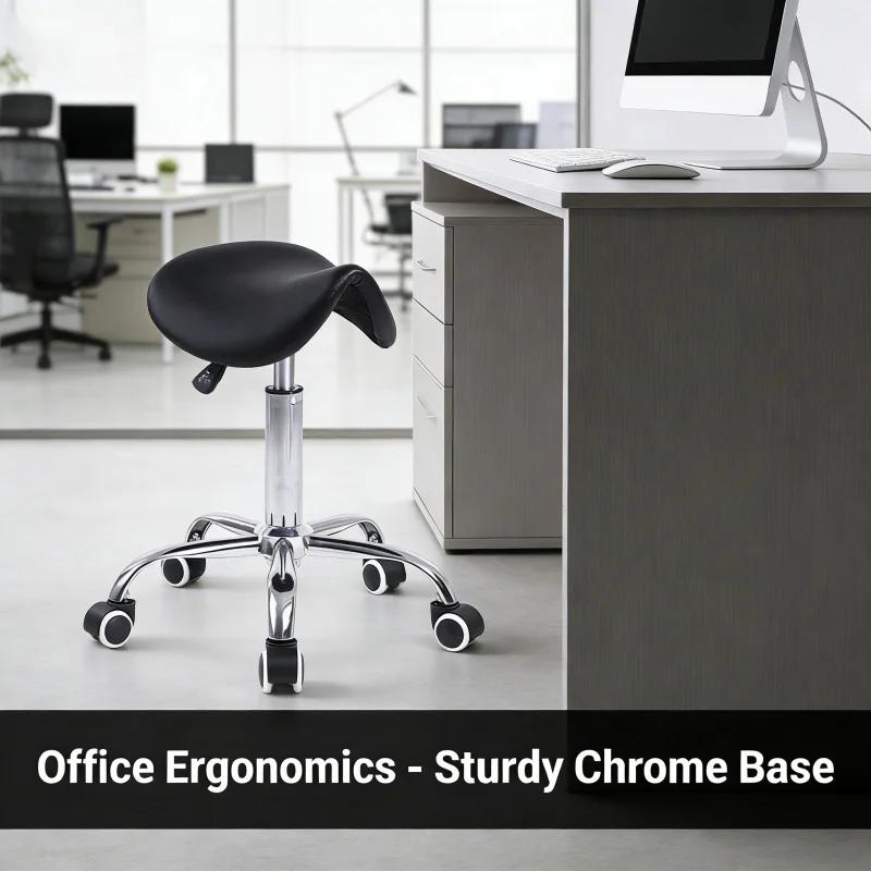 Черный гидравлический поворотный стул с регулируемой высотой и спинкой для салона, парикмахерской, спа-салона, стоматолога, мастера маникюра/педикюра, тяжелый