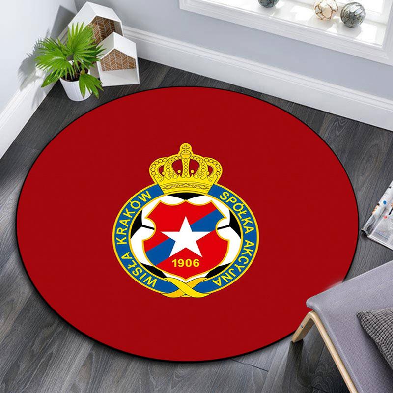 Red Star Belgrade,Round Area Rug,Carpet Rug for Living Room Bedroom Sofa Playroom Decor,Non-slip Floor Mat