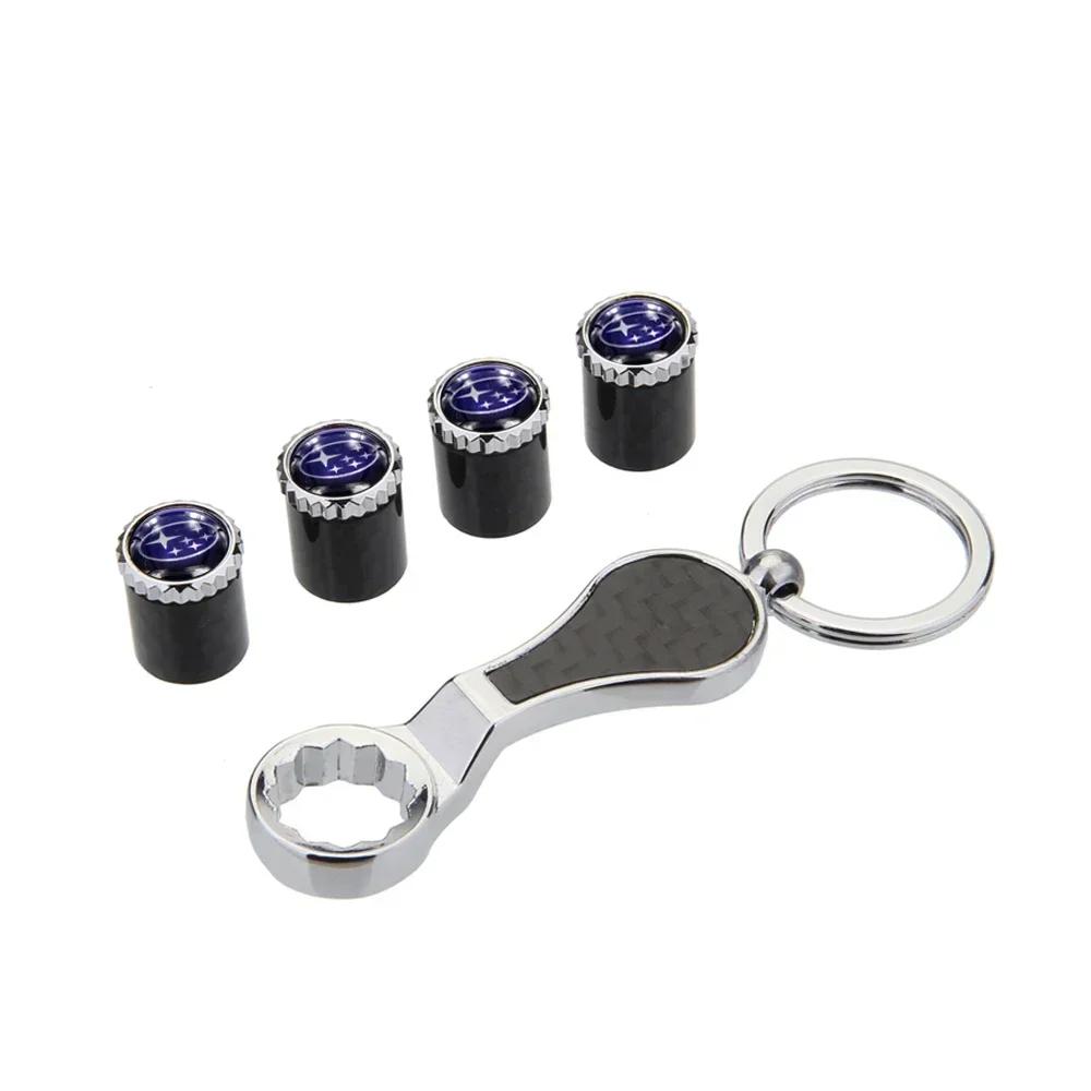 Carbon Fiber Wrench Car Wheel Tire Valve Caps for Subaru STI XV Outback WRX Forester Impreza Legacy BRZ Exiga Levorg Accessories PP222