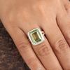 Зеленый Аметист Драгоценный Камень 925 Стерлинговое Серебро Дизайнерские Изделия Ручной Работы Обручальное Кольцо Для Нее RR-79-11