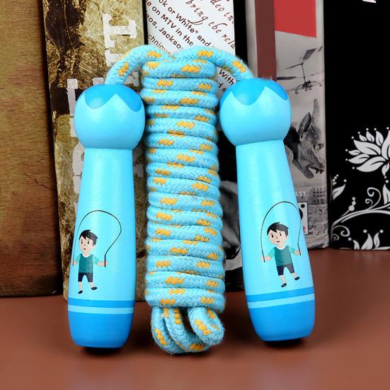Sports Skipping Rope Anti-tangle Comfortable Grip Adjustable Cartoon Print Thickened Sports Anti-slip Strengthen