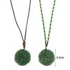 Классический зеленый кулон нефритовое ожерелье модные украшения с подвесками резное благословение амулет на удачу подарки