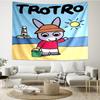 Trotro Print Tapestry, Backdrop, Easy Setup, Ideal for Bedroom, Office & Living Room, with Aesthetic Wall Hanging Decor.
