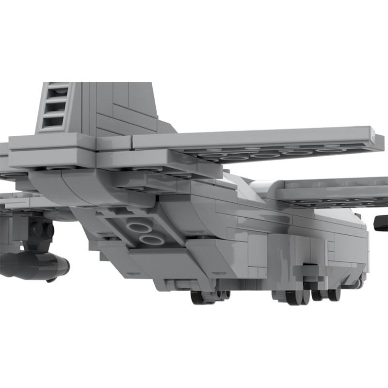 MOC-32872 C-130 Scale 1:125 Transport Aircraft Model Building Bricks War Equipment Modular Technology Gift Holiday Assemble Toys