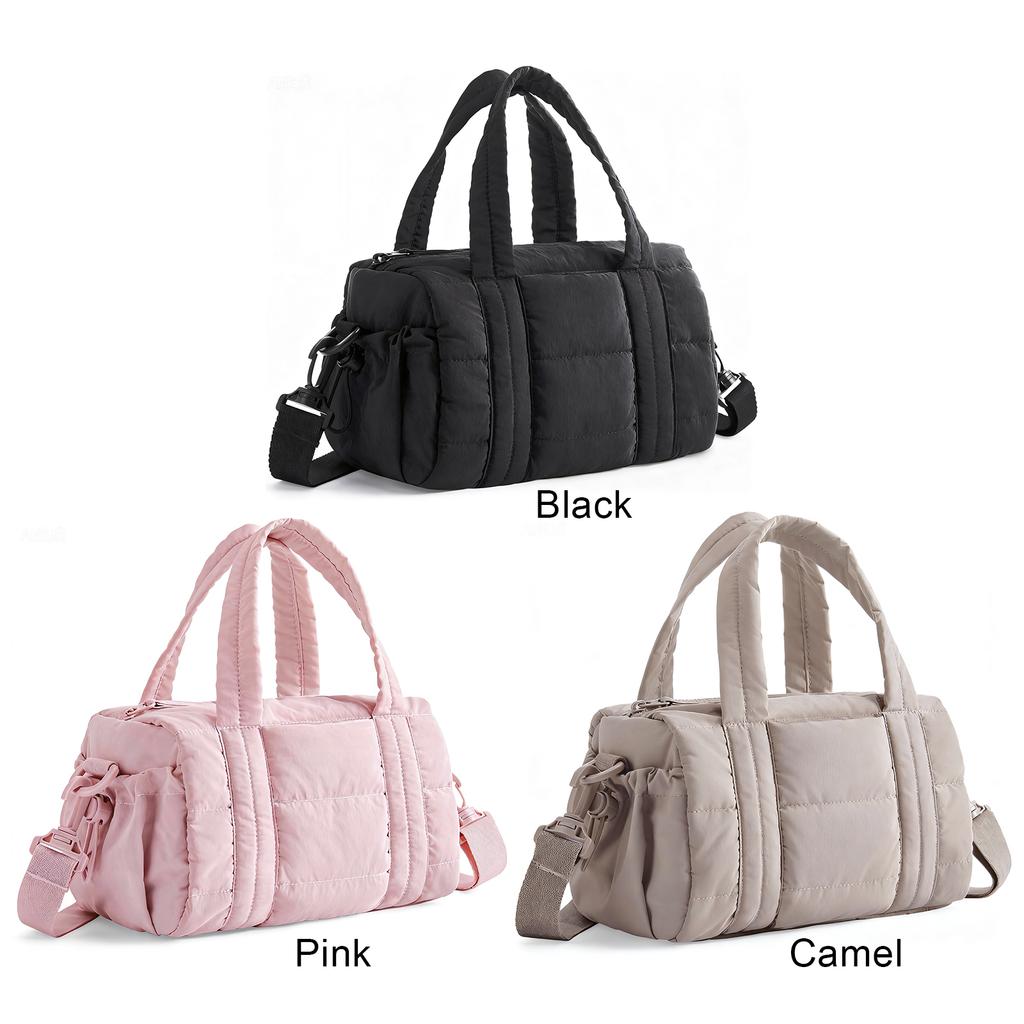 Женская стеганая дорожная сумка из нейлона с регулируемым ремнем, сумка через плечо для спорта и путешествий