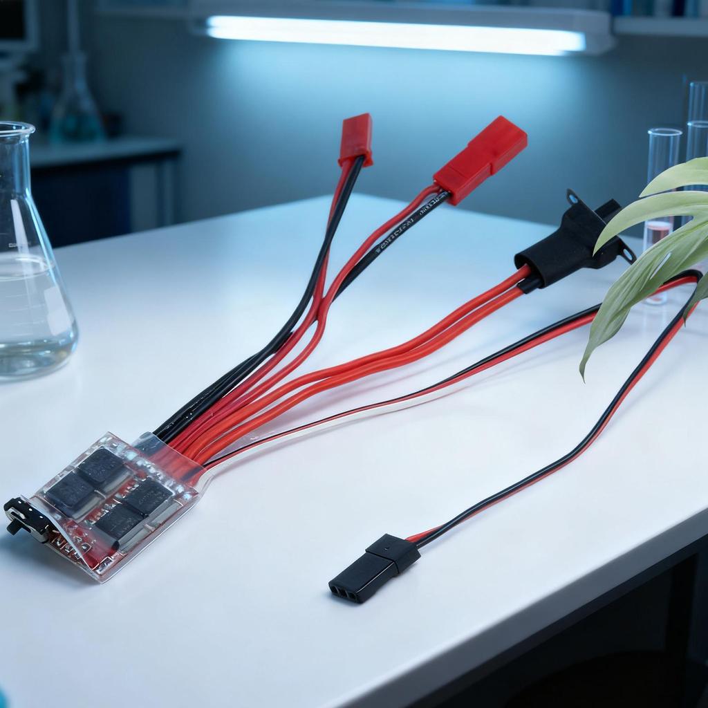 Brushed ESC Intelligent Heat Dissipation Protection High Efficiency Bidirectional Brushed ESC For RC Models For Boat Underwater