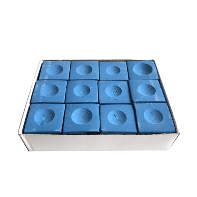 12 шт. мела для снукера, бильярдного кия, квадратные порошковые наконечники для бильярдных киев, аксессуары для снукера для игры в помещении.