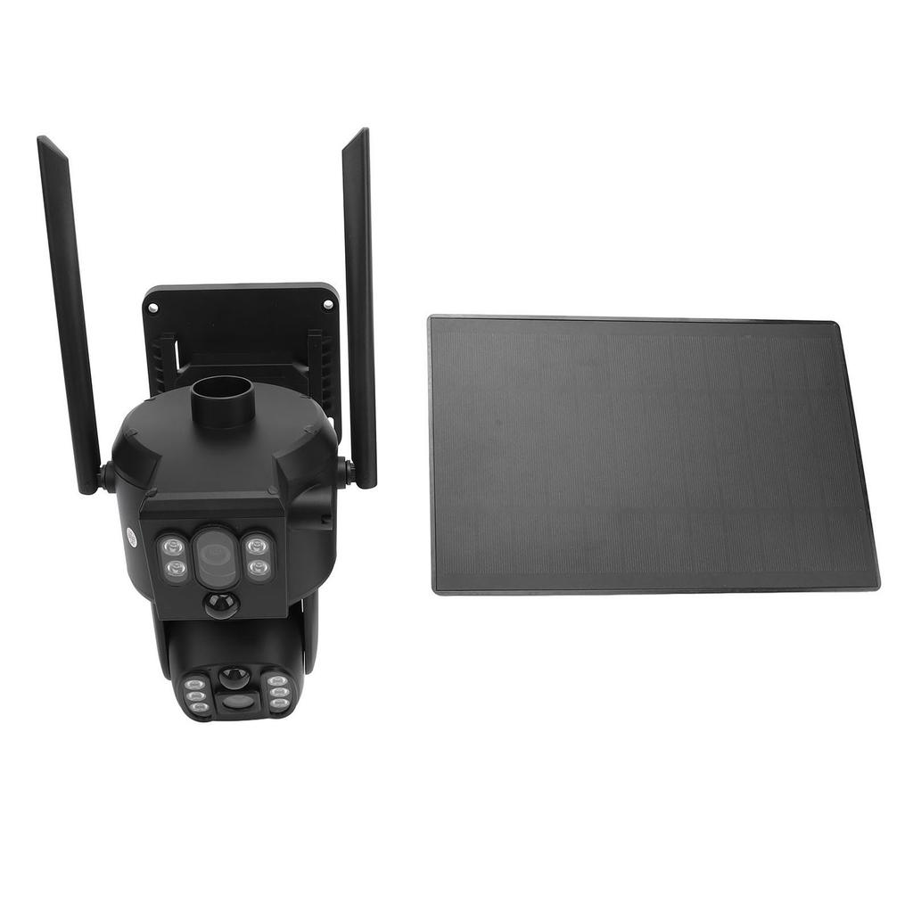 Solar Security Camera 8MP 4K Dual Lens Wireless Full Color Night Vision 2 Way Talk Human Detection I