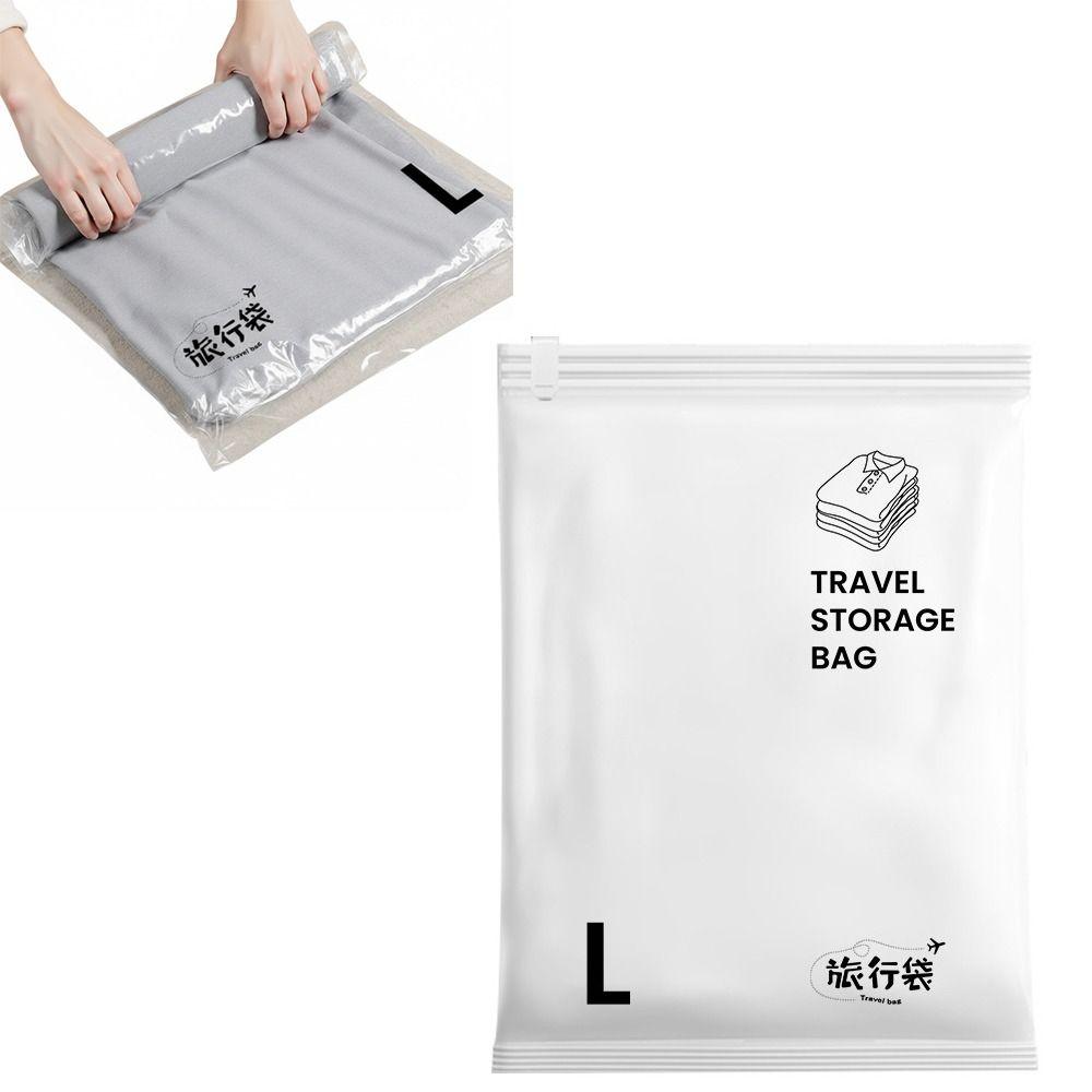 2Pcs Space Saver Hand Roll Vacuum Bags Reusable Luggage Vacuum Storage Bag for Travel