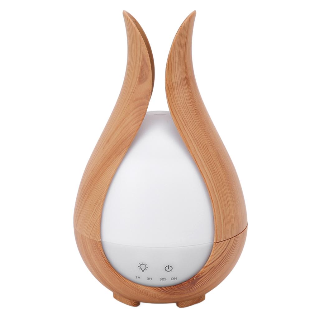 200ml Wood Grain Humidifier 8W 24V Automatically Shut Down Silent Aromatherapy Diffuser with 7 LED