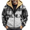 Men's Winter Camouflage Print Jacket Men's Casual Trend Zipper Hooded Jacket