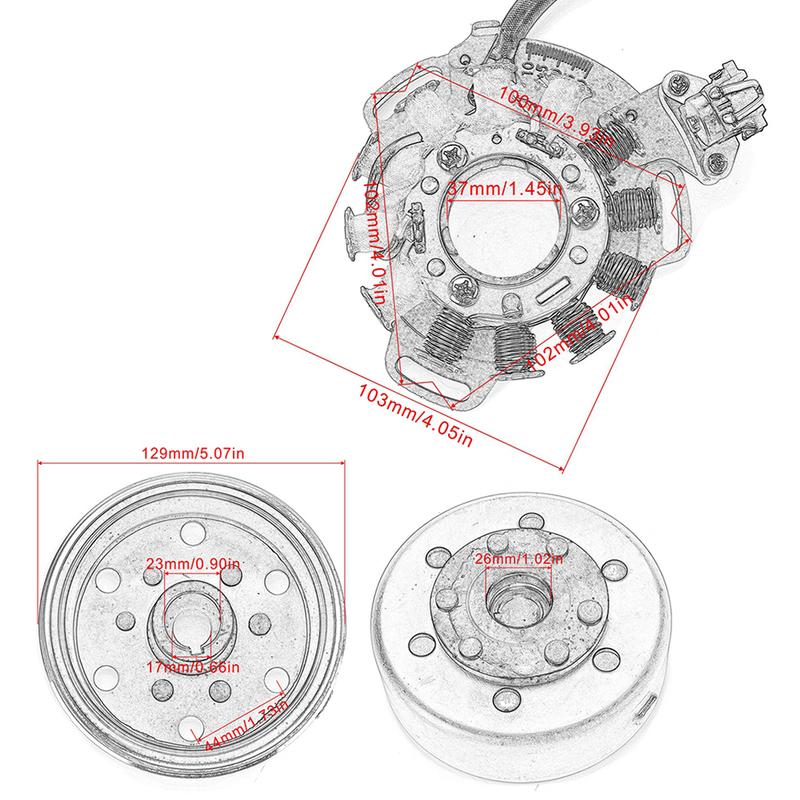 Stator Coil Rotor Assy For Yamaha Banshee 350 YFZ350 Rotor assy 1987-2006 3GG-85550-00
