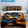 Abstract Puzzle Pattern 3pcs Bedding,Including 1pc Duvet Cover And 2pcs Pillowcases Perfect for Christmas,Ideal for Bedroom, Dormitory