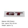 3D Premium ABS GT Letters Sticker Tail Bumper Badge Auto Rear Trunk Emblem Accessories Exterior Decoration