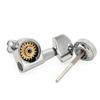 Musiclily Pro Locking Gear Hex for and Electric Chrome Left-Handed 6-In-Line Tuners, 181 Ratio, Button, 45-Degree Screw, Stratocaster, Telecaster,