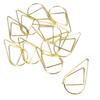 100 Small Golden Stainless Steel Waterdrop-shaped Clips Paper Clips for Sticky Notes Photos 15 X 25 Mm Gold