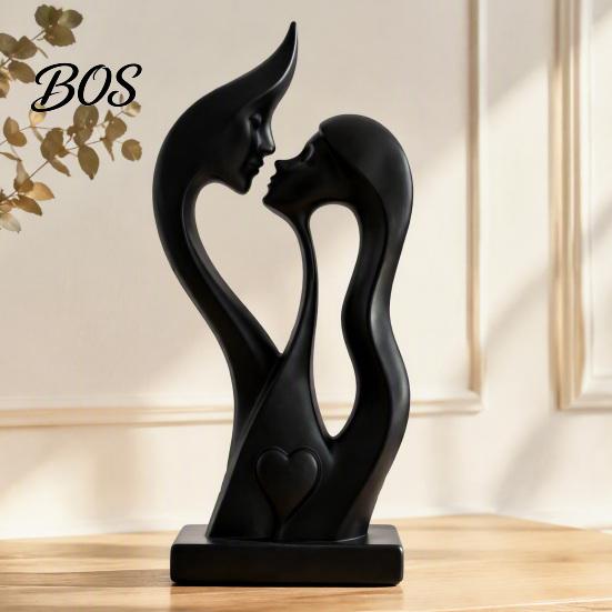 Sweet Love Symbol Gifts for Wedding Abstract Couple Figurine, Modern Minimalist Lover Statue Home Decor, Romantic Sculpture Artistic Statues Interior