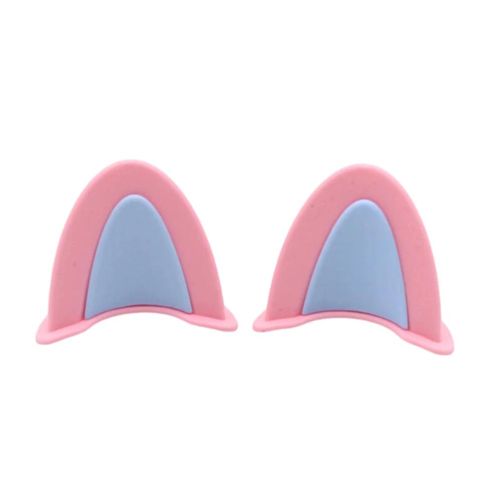 2Pcs Cute Cat Ears Helmet Decoration Motorcycle Electric Stickers Decor Multicolor Motorcycle Helmets Accessories Universal