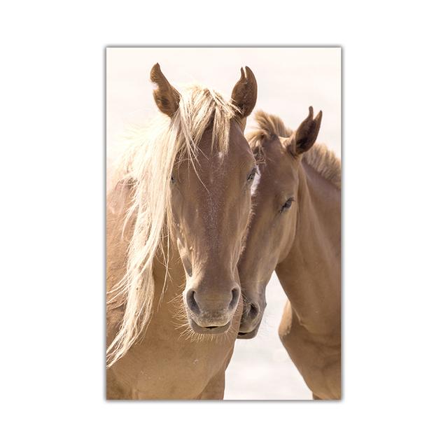 Wheat Cow Horse Grassland Scenery Wall Art Posters and Prints Landscape Print Nordic Painting Decorative Picture Home Decoration