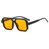 Double Beam Vintage Square Women Retro Brand Mirror Sun Glasses Female Black Yellow Fashion Eyewear
