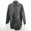 WDOPIO Genuine Lamb Leather Padded Coat Outerwear/Men’s LL/Black/Cloth Buttons, Waist Drawstring(USED)
