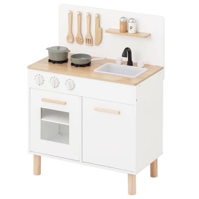 Bon Furniture Play Cooking Utensils Educational Play Mini Toy Gift for Natural Kitchen, Wooden, Included, Toy, Set, Kitchen, Kitchen, Copycat,