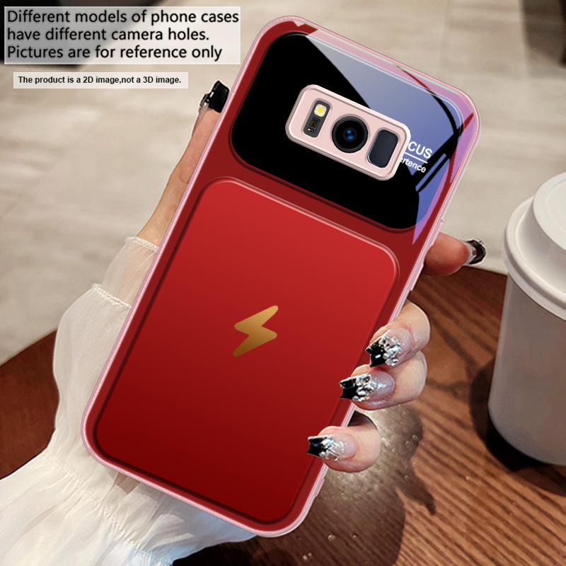 Серый фон молния Для Samsung S25 S25 Edge S25Ultra S8 9 S10 20 U ltra S21 Pro 22 Plus S23 FE S24 Ultra Стеклянный чехол для телефона