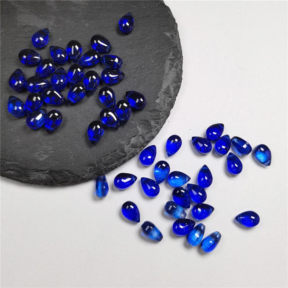 30Pcs Gradient Color 6x9mm Water Drop Shape Beads Czech Glass Beads For Jewelry Making DIY Handmade Hairpin Craft Accessories