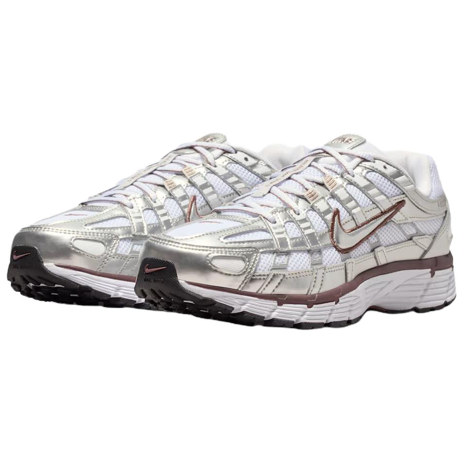 Nike P 6000 Удобная дышащая поддержка Дышащая поддержка Повседневная обувь для бега Женская Белый Серебристый BV1021-110