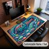 Fish Ocean Theme Custom Mouse Pad Personalized With Name Text Customized Desk Mat For Office Home Decor
