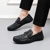 2024 Luxury Classic Slip-On Men Shoes Walking Loafers Genuine Leather Comfortable Mens Moccasins Soft Casual Shoes High Quality