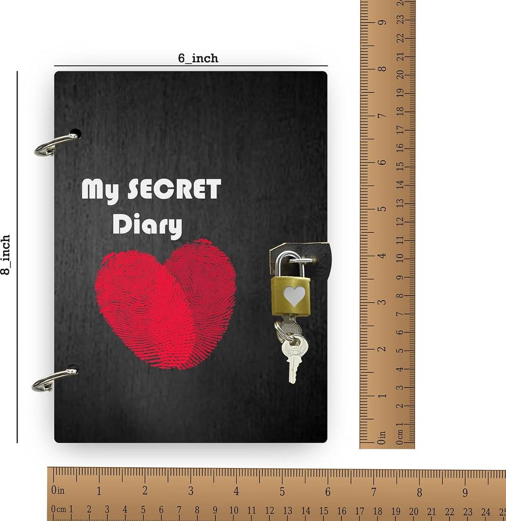 Многоразовый кольцевой замок, деревянная обложка, печатный секретный дневник с ключом и замком, листы нелинейной бумаги, блокноты для записи сладких воспоминаний, ежедневник-планировщик