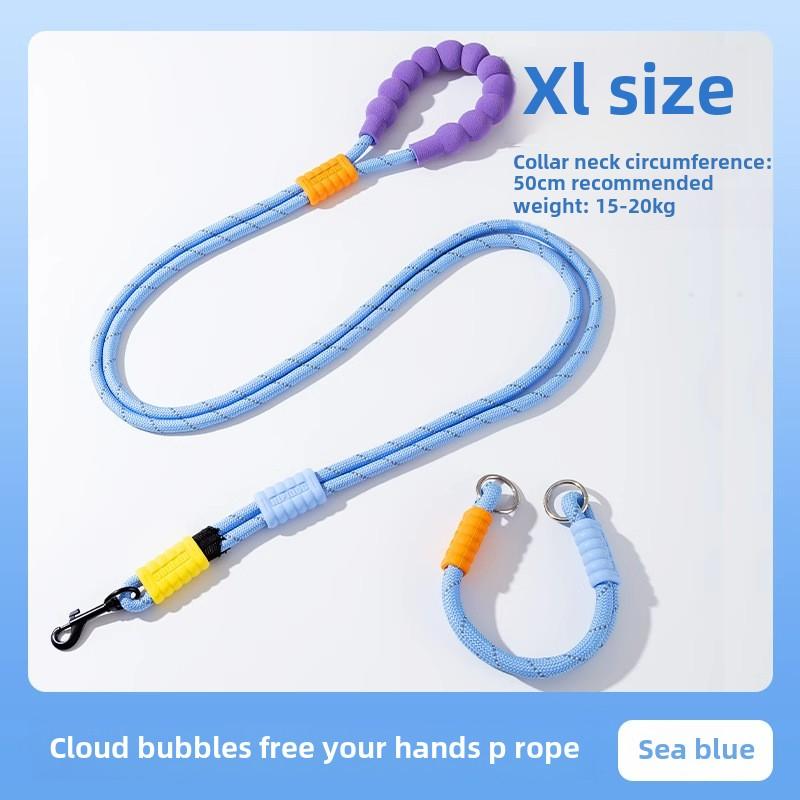 Bold Dog Nylon Cloud Bubble P Rope Средний и маленький поводок для собак Тедди с золотистой шерстью Взрывобезопасный поводок для домашних животных