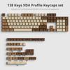 Набор колпачков для клавиатуры XDA PBT 138 Key Dye Sublimation Coffee Cat Costume для игровой механической клавиатуры MX Switch 60, Cherry/Gateron Percent/68/GK61