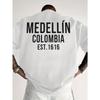Мужская одежда от колумбийского бренда Medellin, Футболка с принтом - Эта дышащая футболка с коротким рукавом изготовлена из влагоотводящей ткани