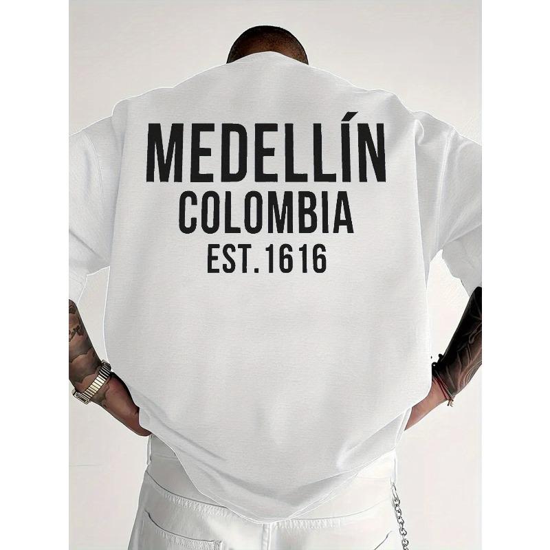 Мужская одежда от колумбийского бренда Medellin, Футболка с принтом - Эта дышащая футболка с коротким рукавом изготовлена из влагоотводящей ткани