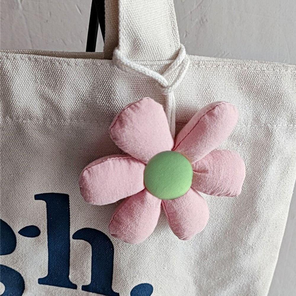 Cloth Flower Bag Pendant Bag Charms Stuffed Fresh Backpack Decoration Bag Match Accessories Korean Style Floral Lanyard Gift