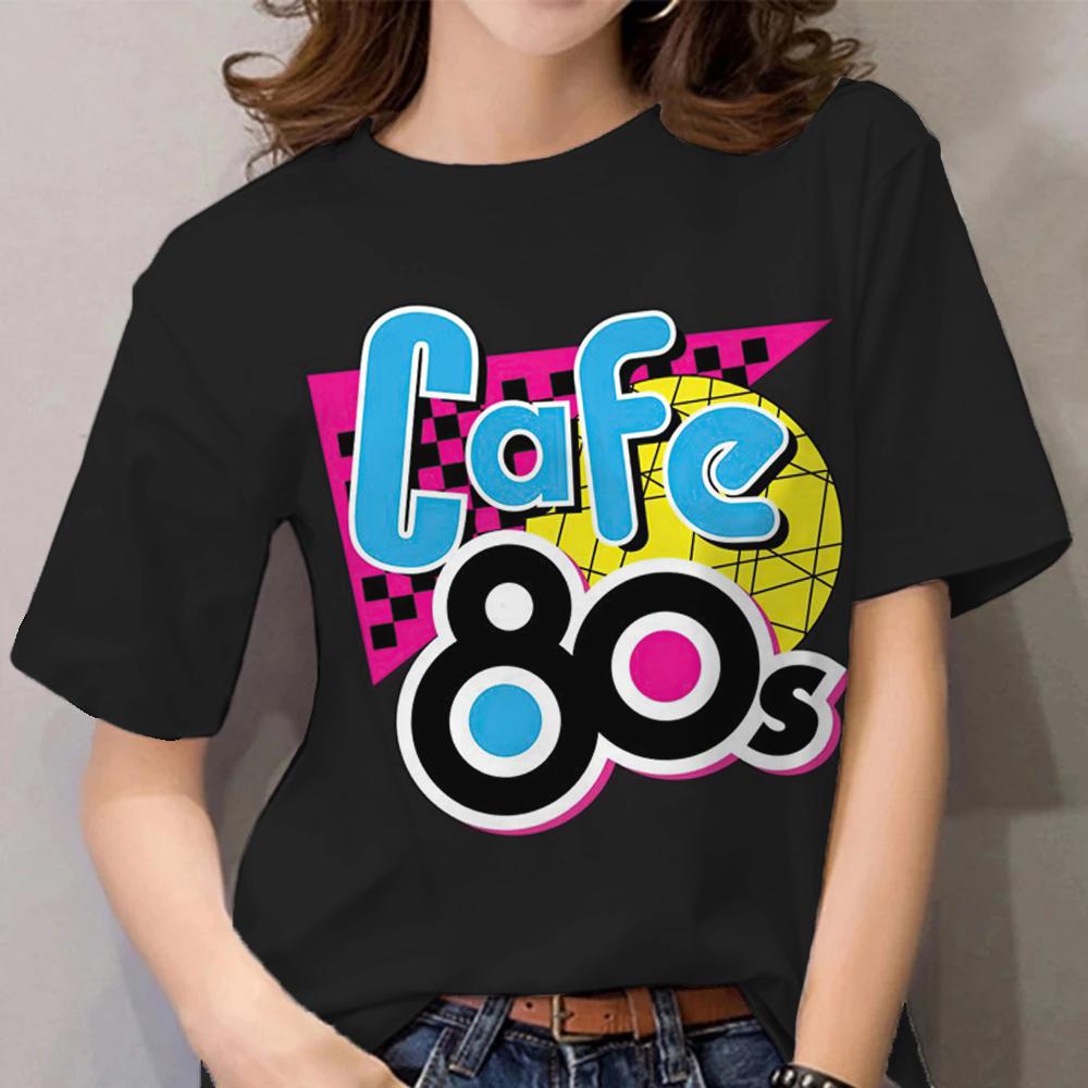 Funny T Shirt For Women Fashion O-neck Ladies Clothes Top 80's Graffiti Street Women's T-shirt Casual Summer Female Tee Shirt