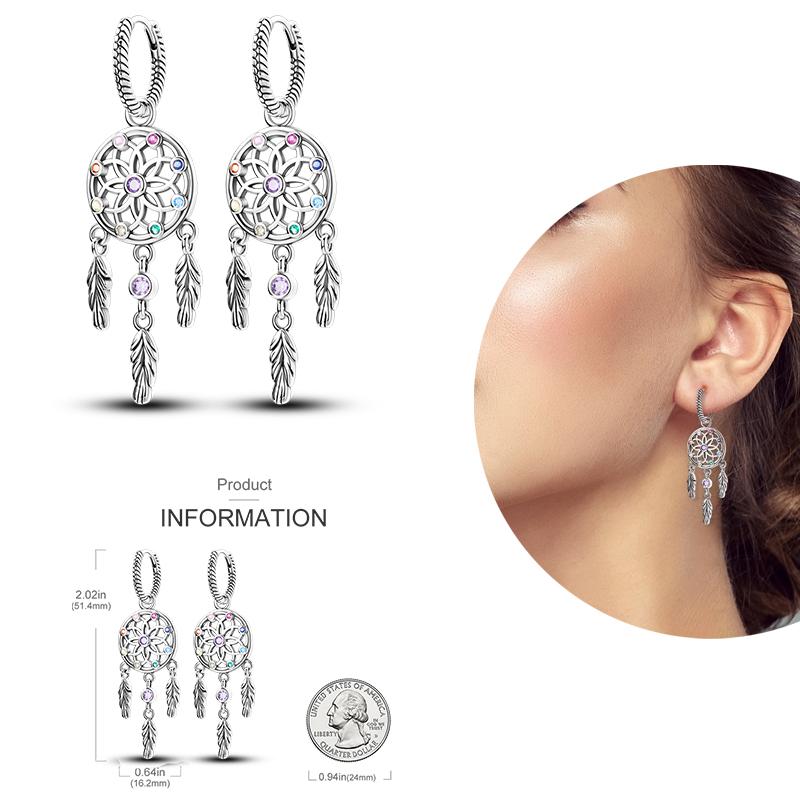 Silver Plated Women Hoop Earrings Fashion Pendientes Gift for Female Girl Sparkling Pave CZ U Heart Shape Star Moon Earring