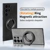 Для Samsung Galaxy S23 S22 S21 Ultra Magsafe чехол с кольцом для беспроводной зарядки, простой кожаный матовый магнитный противоударный чехол