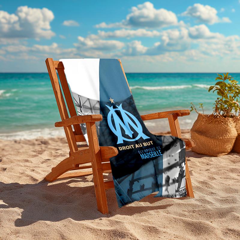 1pc Marseille Beach Towel, Comfortable and Thick, and Swimming/Bath/Picnic/Camping Towel, Suitable for Seaside Beaches
