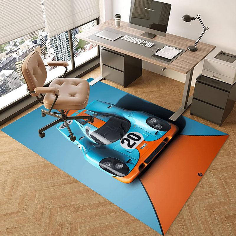 Vintage Car Number Carpet Printing Suitable For All Seasons Dormitory Decoration Office Chair Cushion Room