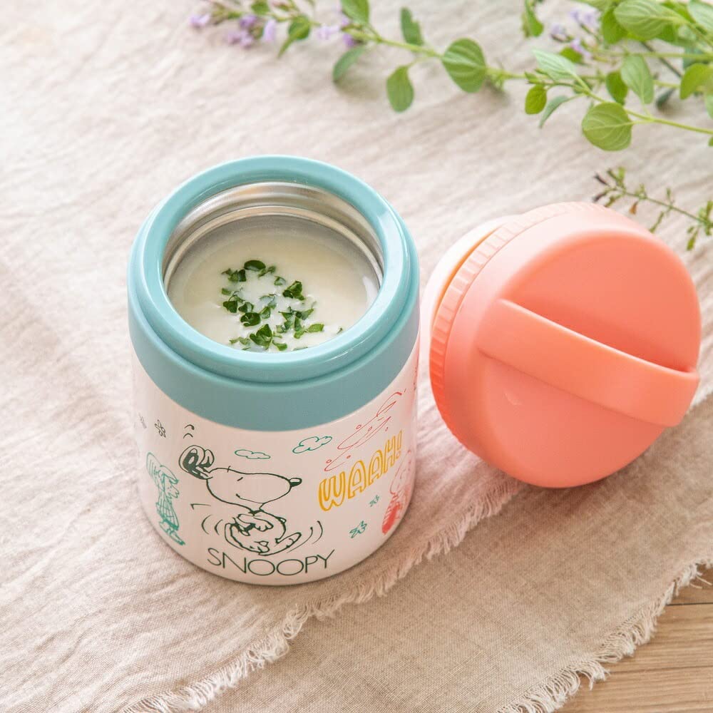 Skater Antibacterial Insulated Soup Small Snoopy 180ml Jar, Size, Awesome!!, (LJFC2NAG-A)